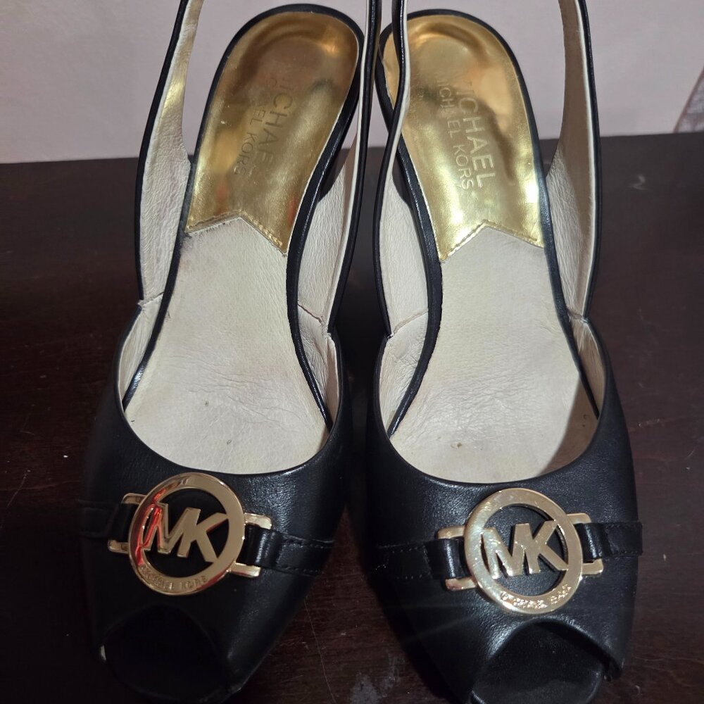 Michael Kors slingback wedge